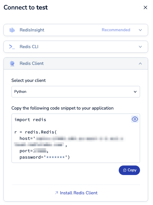 The connection wizard clients.