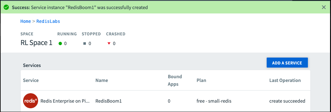 Instance created