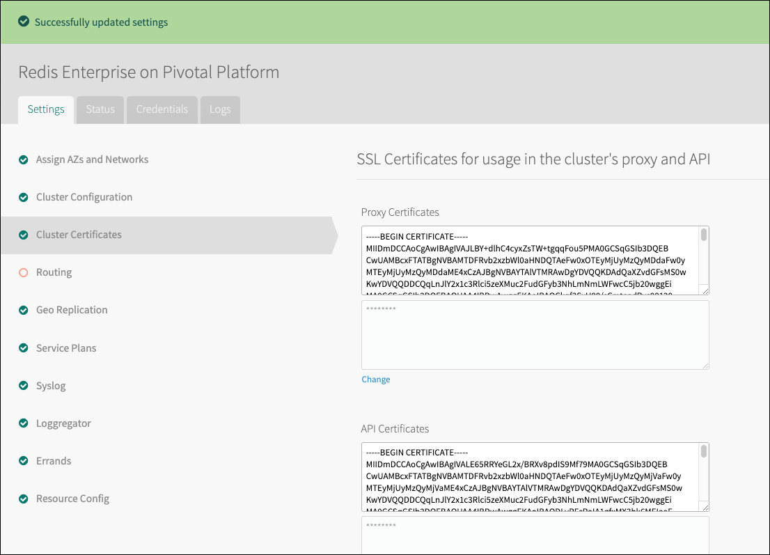 cluster cert