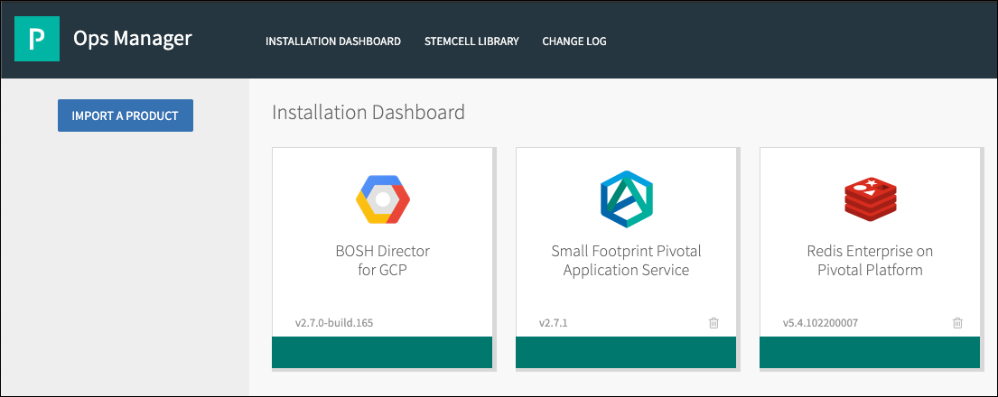 post install dashboard